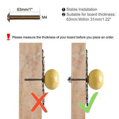 Harfington Ceramic Vintage Knob Drawer Pull Handles Cupboard Wardrobe 6pcs