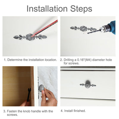 Harfington Ceramic Vintage Knob Drawer Pull Handles Cupboard Wardrobe 6pcs