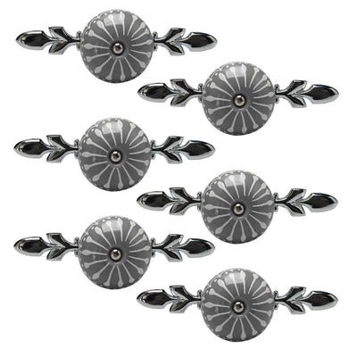 Harfington Ceramic Vintage Knob Drawer Pull Handles Cupboard Wardrobe 6pcs