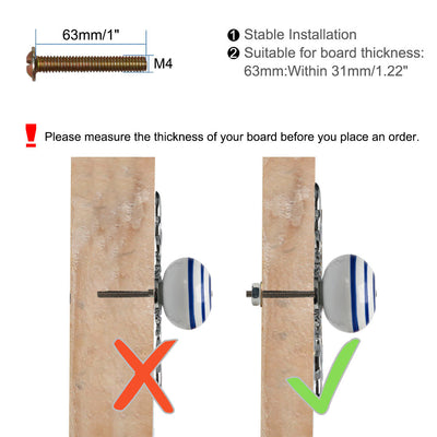 Harfington Ceramic Vintage Knob Drawer Pull Handles Cupboard Wardrobe 6pcs