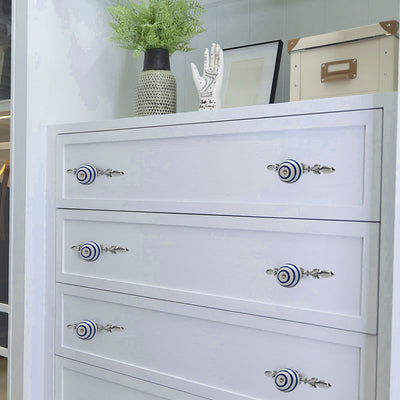 Harfington Ceramic Vintage Knob Drawer Pull Handles Cupboard Wardrobe 6pcs