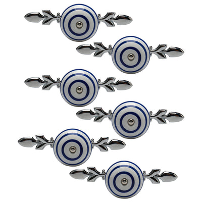 Harfington Ceramic Vintage Knob Drawer Pull Handles Cupboard Wardrobe 6pcs