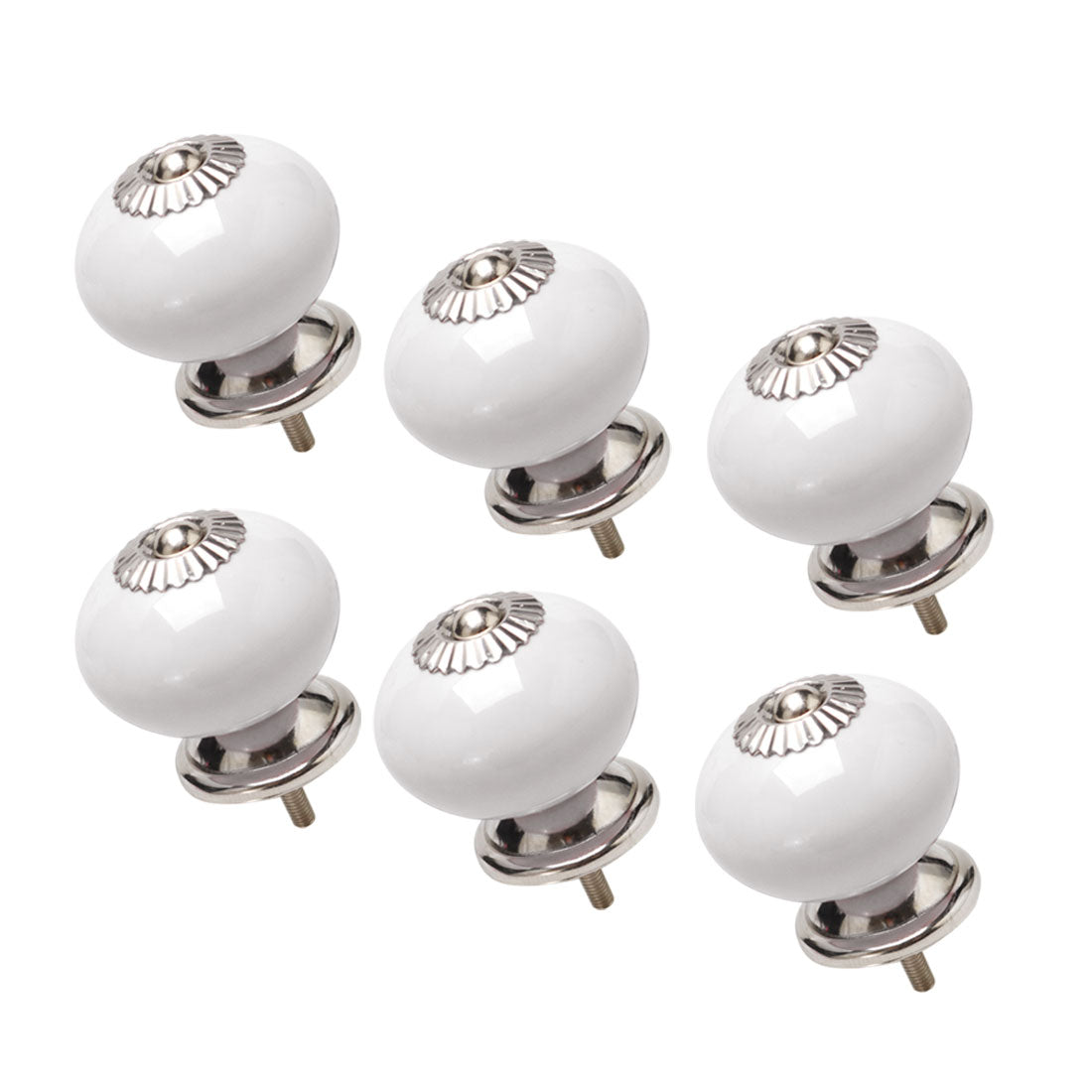 Harfington Ceramic Vintage Knobs Drawer Round Pull Handle Wardrobe Dresser 6pcs