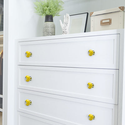 Harfington Ceramic Vintage Knobs Drawer Round Pull Handle Wardrobe Dresser 4pcs