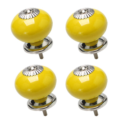Harfington Ceramic Vintage Knobs Drawer Round Pull Handle Wardrobe Dresser 4pcs