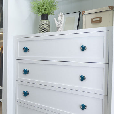 Harfington Ceramic Vintage Knob Drawer Round Handle Cupboard Wardrobe Dresser 4pcs