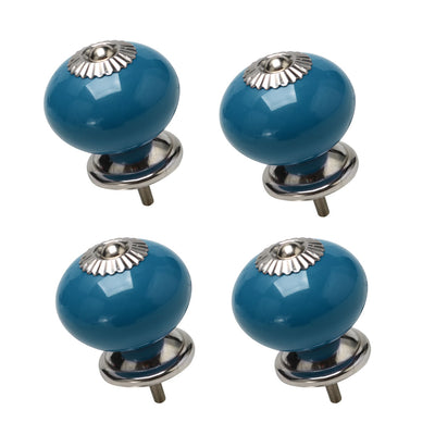 Harfington Ceramic Vintage Knob Drawer Round Handle Cupboard Wardrobe Dresser 4pcs