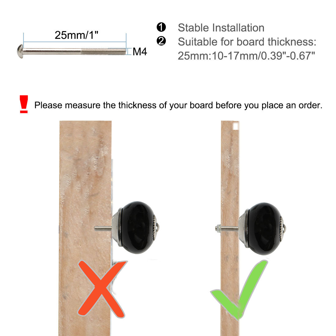 Harfington Ceramic Vintage Knob Drawer Round Pull Handle Wardrobe Dresser Door 6pcs