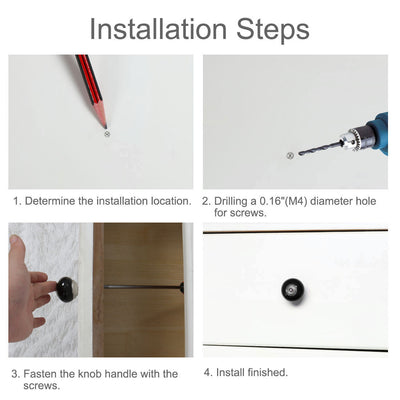 Harfington Ceramic Vintage Knob Drawer Round Pull Handle Wardrobe Dresser Door 6pcs