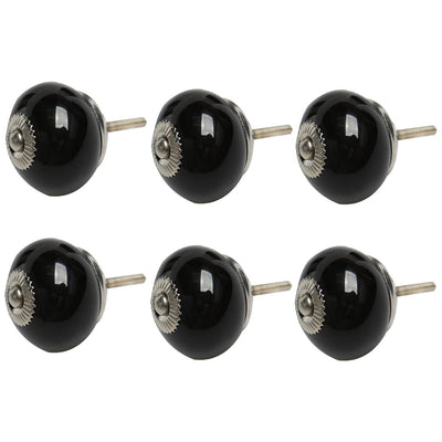 Harfington Ceramic Vintage Knob Drawer Round Pull Handle Wardrobe Dresser Door 6pcs