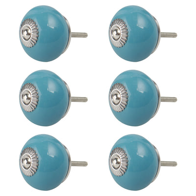 Harfington Ceramic Vintage Knob Drawer Round Pull Handle Wardrobe Dresser Door 6pcs