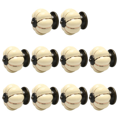 Harfington Ceramic Vintage Knob Dresser Pumpkin Pull Handle Cupboard Wardrobe 10pcs