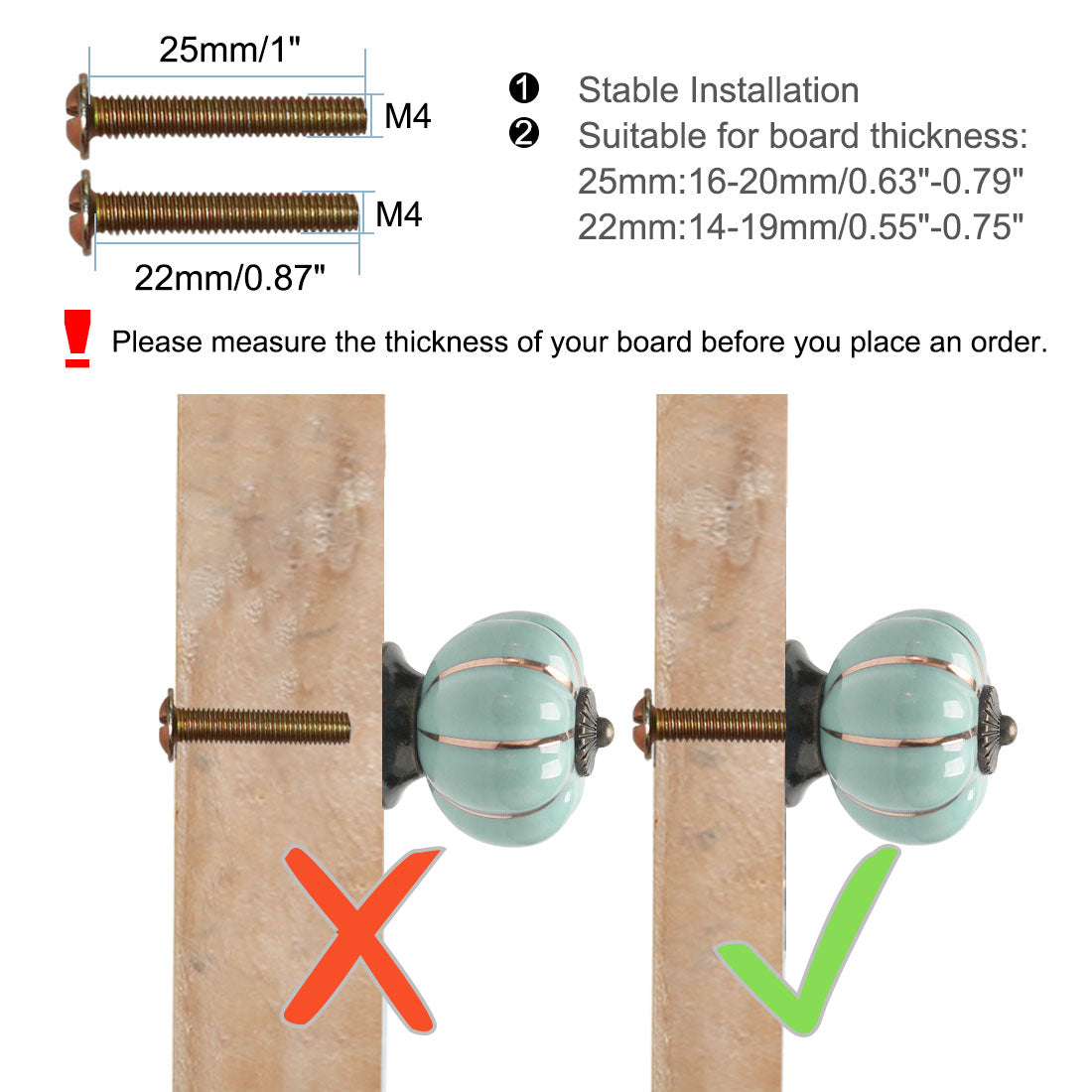 Harfington Ceramic Vintage Knob Pumpkin Handle Cupboard Wardrobe Drawer Dresser