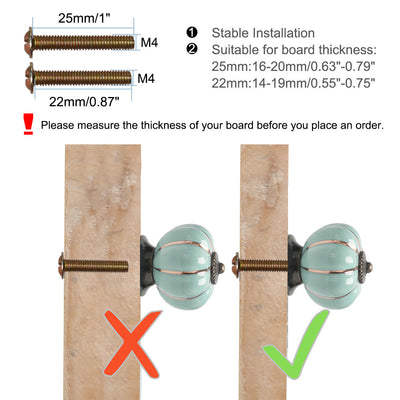 Harfington Ceramic Vintage Knob Pumpkin Handle Cupboard Wardrobe Drawer Dresser