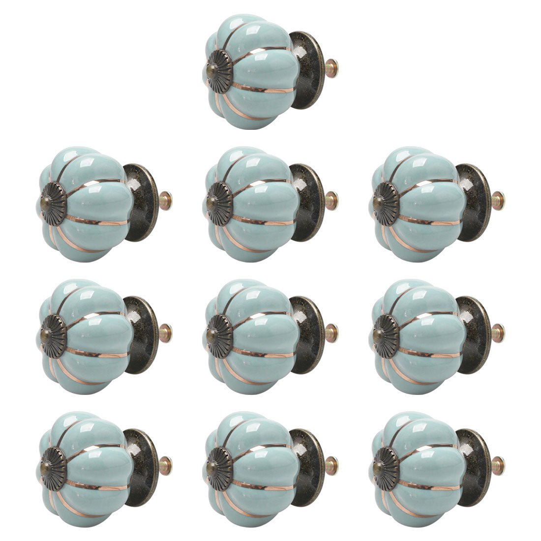 Harfington Ceramic Vintage Knob Dresser Pumpkin Pull Handle Cupboard Wardrobe 10pcs