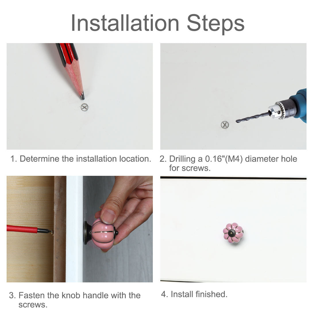 Harfington Ceramic Vintage Knob Pumpkin Handle Cupboard Wardrobe Drawer Dresser