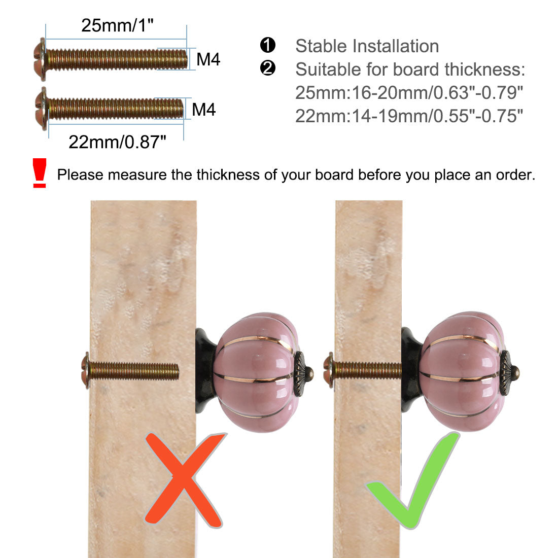 Harfington Ceramic Vintage Knob Dresser Pumpkin Pull Handle Cupboard Wardrobe 8pcs