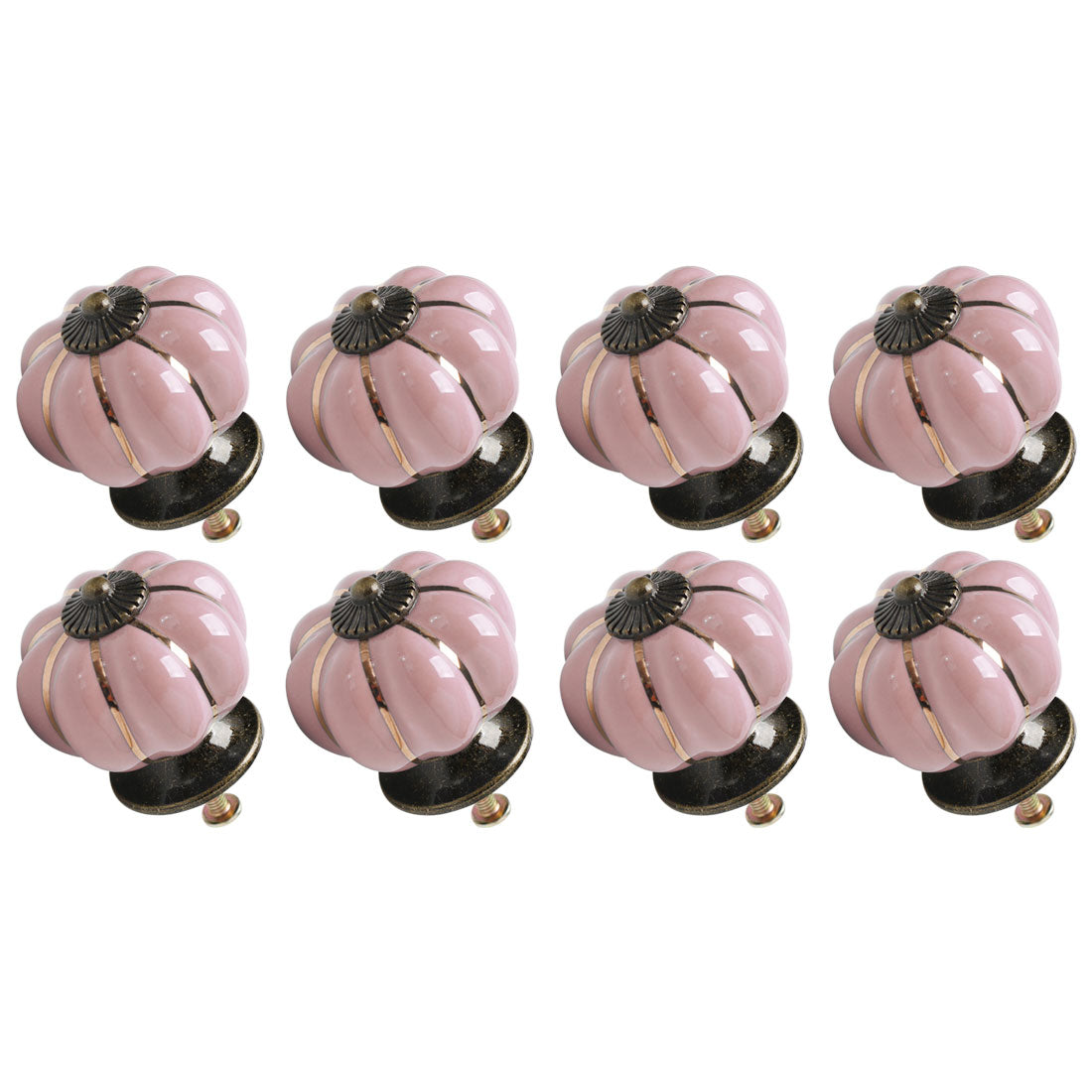 Harfington Ceramic Vintage Knob Dresser Pumpkin Pull Handle Cupboard Wardrobe 8pcs
