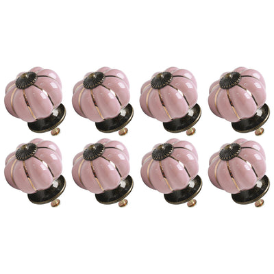 Harfington Ceramic Vintage Knob Dresser Pumpkin Pull Handle Cupboard Wardrobe 8pcs