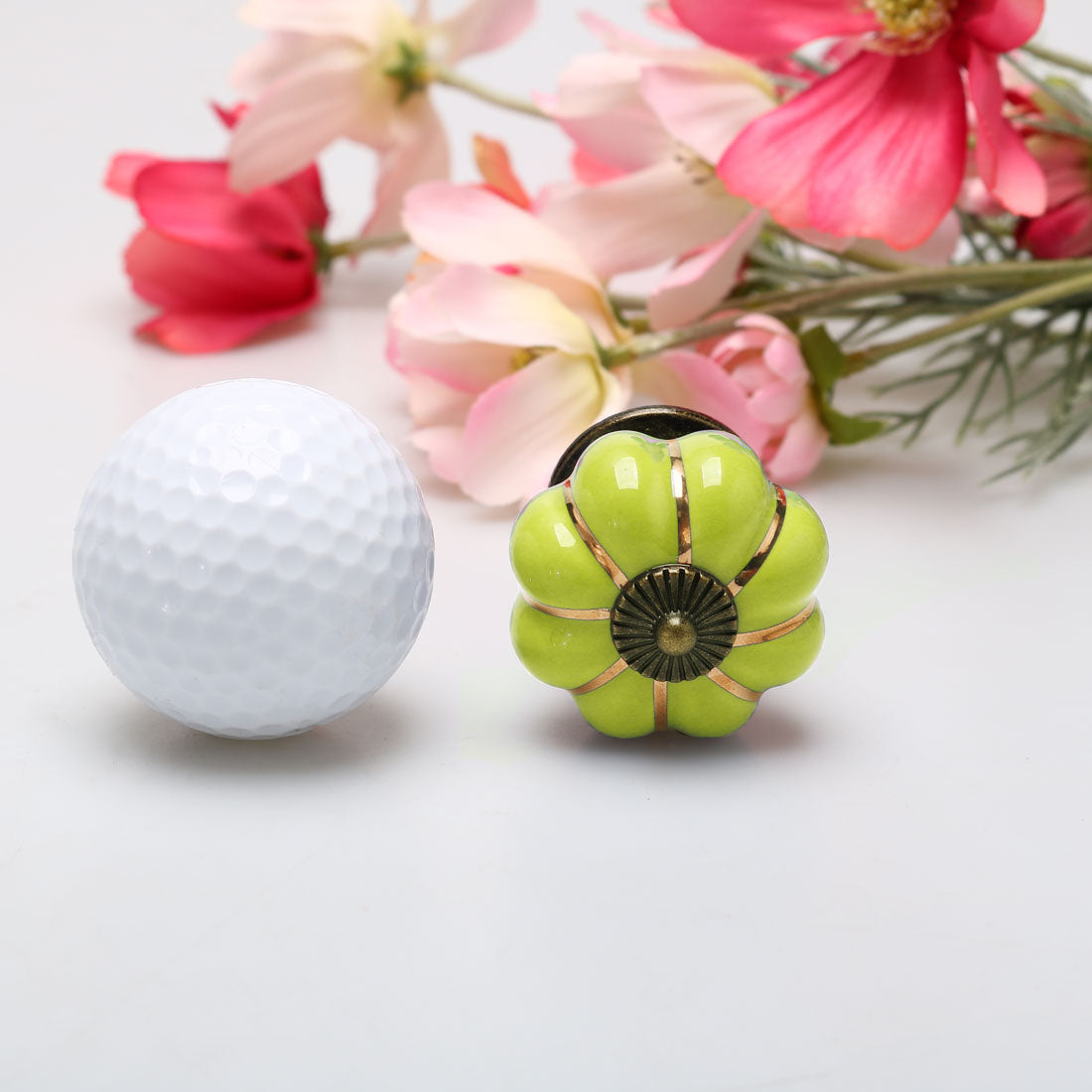 Harfington Ceramic Vintage Knob Drawer Dresser Pumpkin Handle Wardrobe Cupboard 4pcs