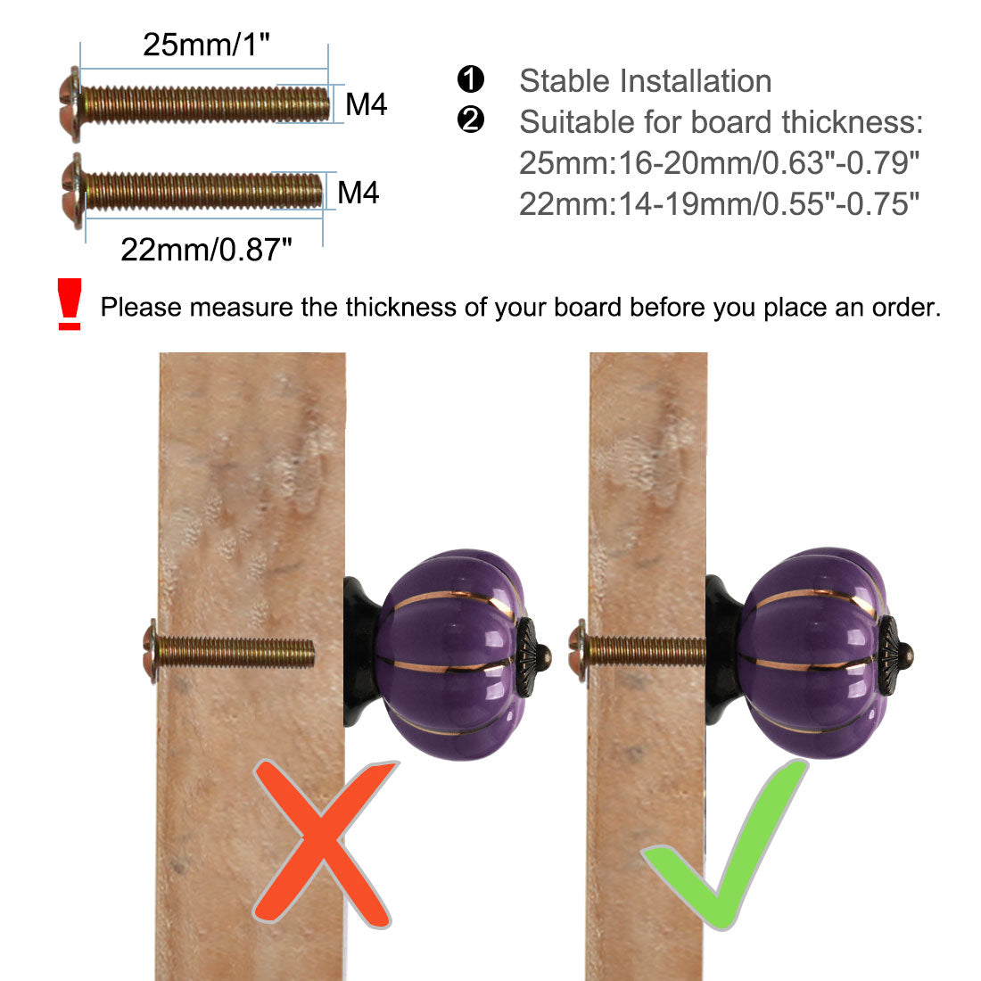 Harfington Ceramic Vintage Knob Dresser Pumpkin Pull Handle Cupboard Wardrobe 10pcs