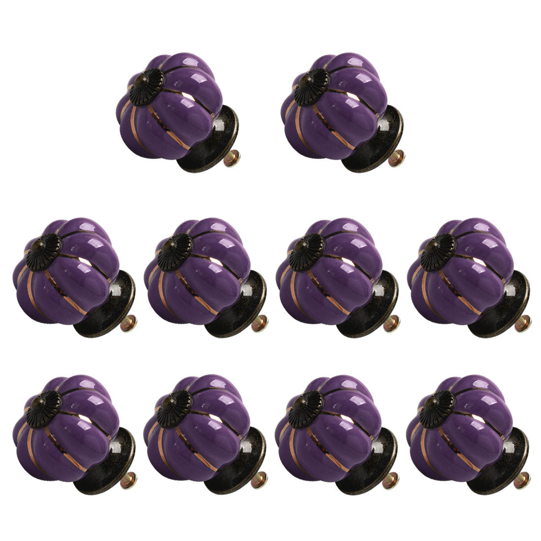 Harfington Ceramic Vintage Knob Dresser Pumpkin Pull Handle Cupboard Wardrobe 10pcs