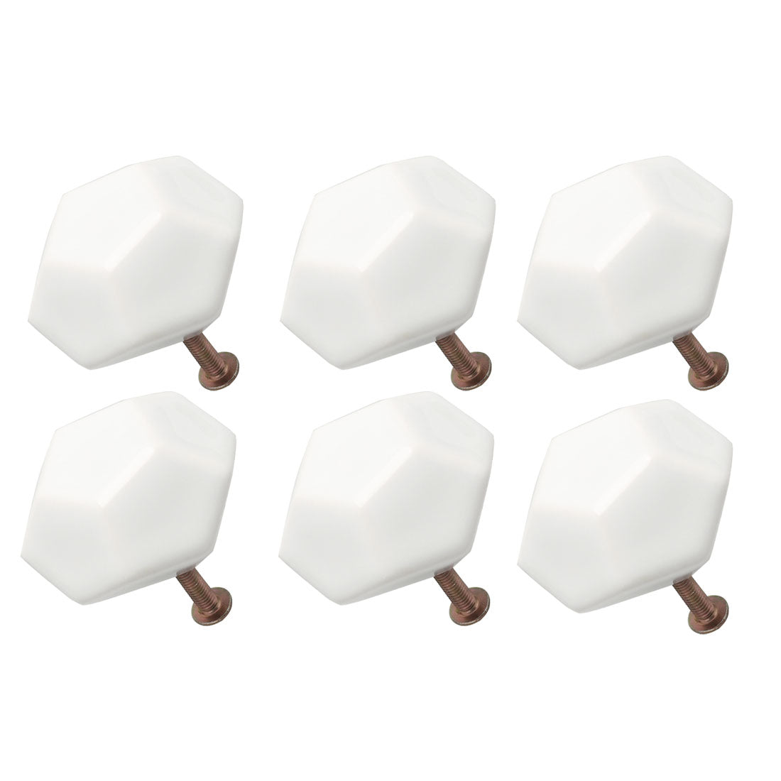 Harfington Ceramic Vintage Knob Geometry Drawer Pull Handle Cupboard Wardrobe 6pcs