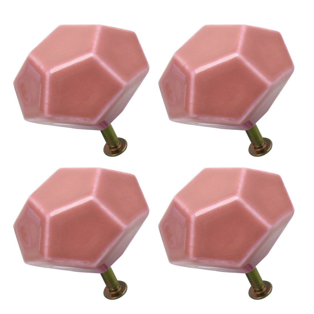 Harfington Ceramic Vintage Knob Geometry Drawer Pull Handle Cupboard Wardrobe 4pcs