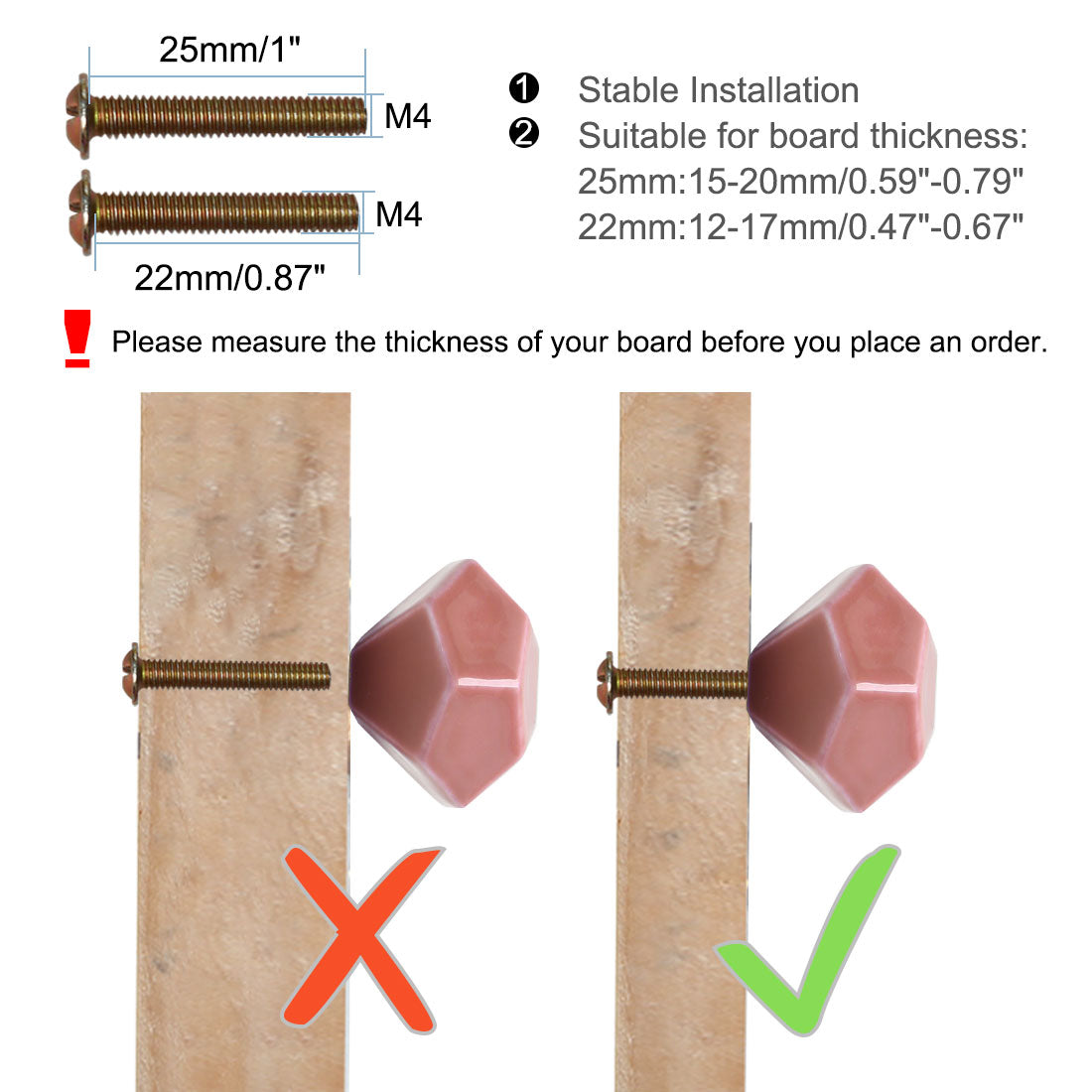 Harfington Ceramic Vintage Knob Geometry Drawer Pull Handle Cupboard Wardrobe 6pcs