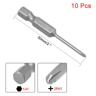 Harfington 10 Pcs Magnetic Phillips Screwdriver Bits, Hex Shank S2 Power Tool
