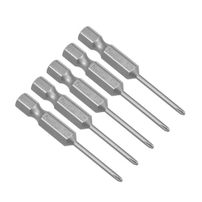 Harfington 5 Pcs Magnetic Phillips Screwdriver Bits, Hex Shank S2 Power Tool