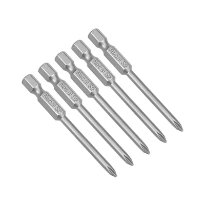 Harfington 5 Pcs Magnetic Phillips Screwdriver Bits, Hex Shank S2 Power Tools