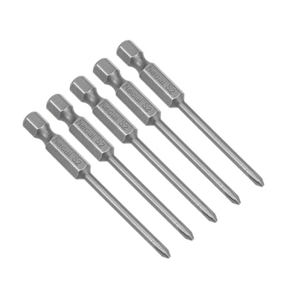 Harfington 5 Pcs Magnetic Phillips Screwdriver Bits, Hex Shank S2 Power Tools
