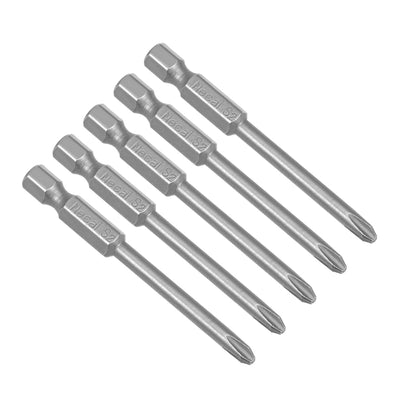 Harfington 5 Pcs Magnetic Phillips Screwdriver Bits, Hex Shank S2 Power Tools