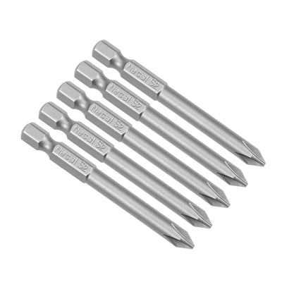 Harfington 5 Pcs Magnetic Phillips Screwdriver Bits, Hex Shank S2 Power Tools