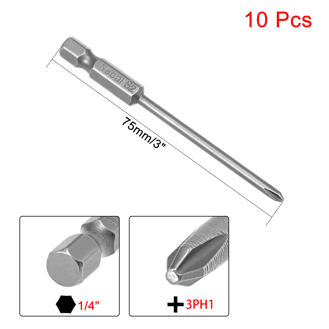 Harfington Magnetic Phillips Screwdriver Bits, Hex Shank S2 Power Tool Kit