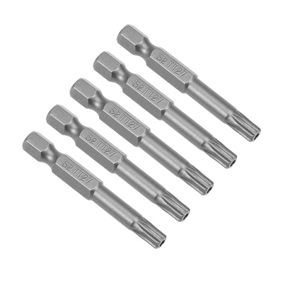 Harfington 5 Pcs Magnetic Torx Screwdriver Bits, Hex Shank S2 Security Tamper Proof Screw Driver Kit Tool