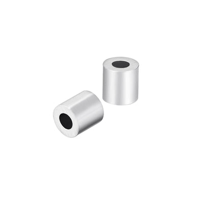 Harfington Aluminum Crimping Loop Sleeve Round for 3/64" - 1/16" Diameter Wire Rope 100pcs