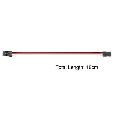 Harfington 18CM 3-Pin Male to Male Lead Servo Extension Cable Cord Connectors, 26AWG 30-Cores Wire for RC Futaba JR Servo