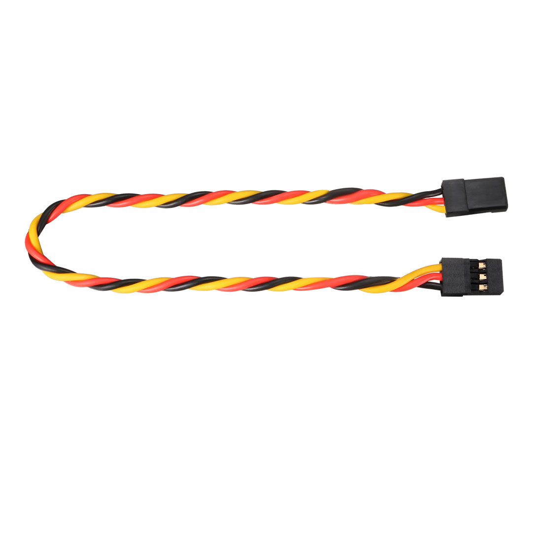 Harfington 18.5CM 3-Pin Male to Male Twisted Servo Extension Cable Cord Connectors, 22AWG 60-Cores Wire for RC Futaba JR Servo