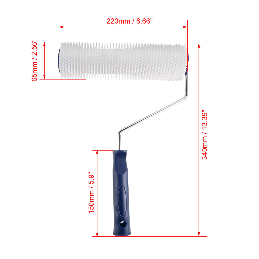 Harfington Latex Floor Self Leveling Screed Spiked Roller, Teeth Height Part