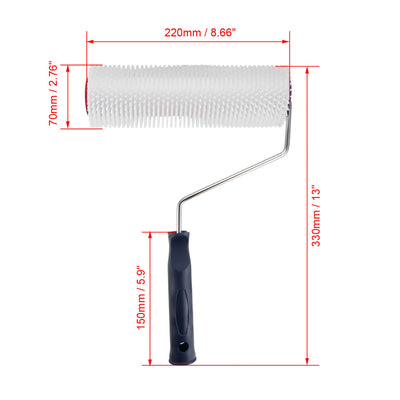 Harfington Latex Floor Self Leveling Screed Spiked Roller, Teeth Height Part