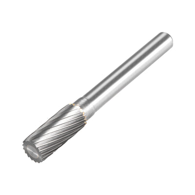 Harfington Tungsten Carbide YG8 Single Cut Rotary Burrs File Cylinder Shape 1/4" Shank