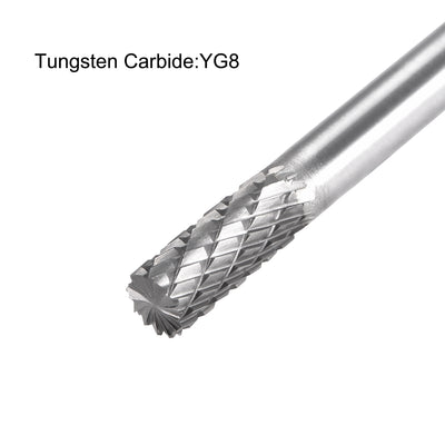 Harfington Tungsten Carbide Rotary Files Double Cut Cylinder Shape 1pcs