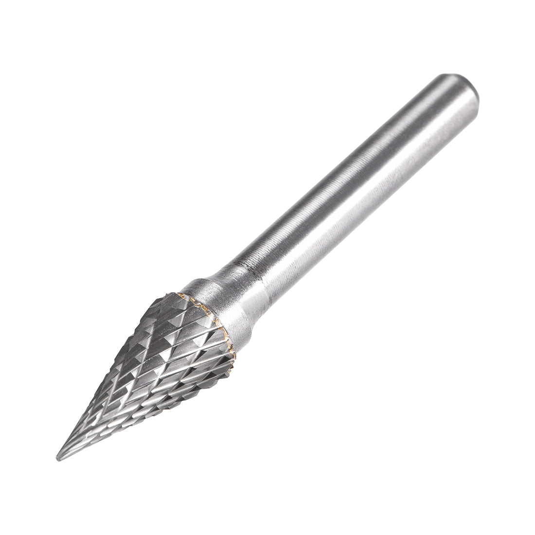 Harfington Tungsten Carbide Double Cut Rotary Burrs File Cone Shape 1/4" Shank 10mm Head