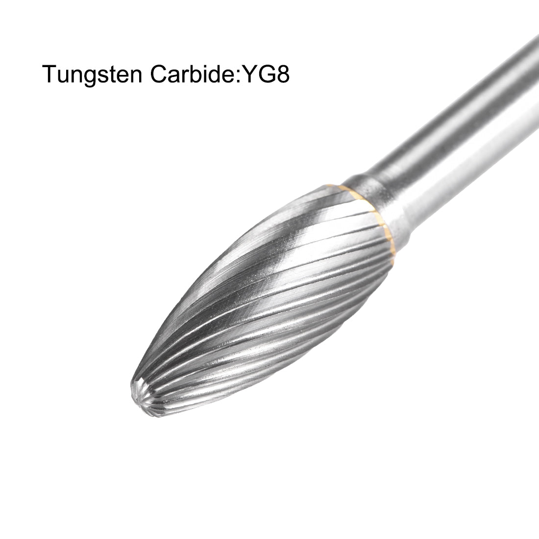 Harfington Tungsten Carbide Single Cut Rotary Burrs File 10mm Oval Shape with 1/4" Shank