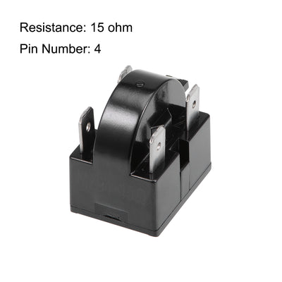 Harfington 15 Ohm 4 Pin Refrigerator PTC Starter Relay