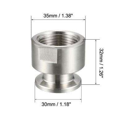 Harfington Sanitary Pipe Fitting Female Threaded PT To Clamp OD 30mm Ferrule 2 Pcs