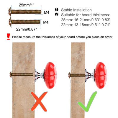 Harfington Ceramic Knob Handle Wood Dresser Wardrobe Cabinet Accessory