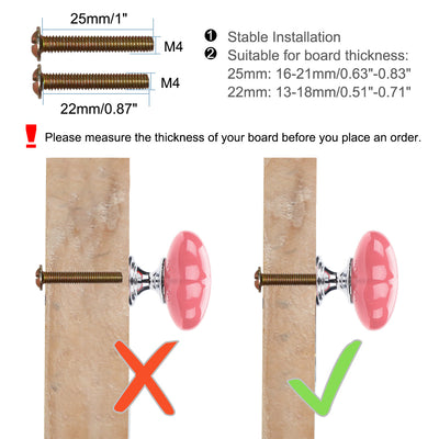 Harfington Ceramic Knob Handle Wood Dresser Wardrobe Cabinet Accessory